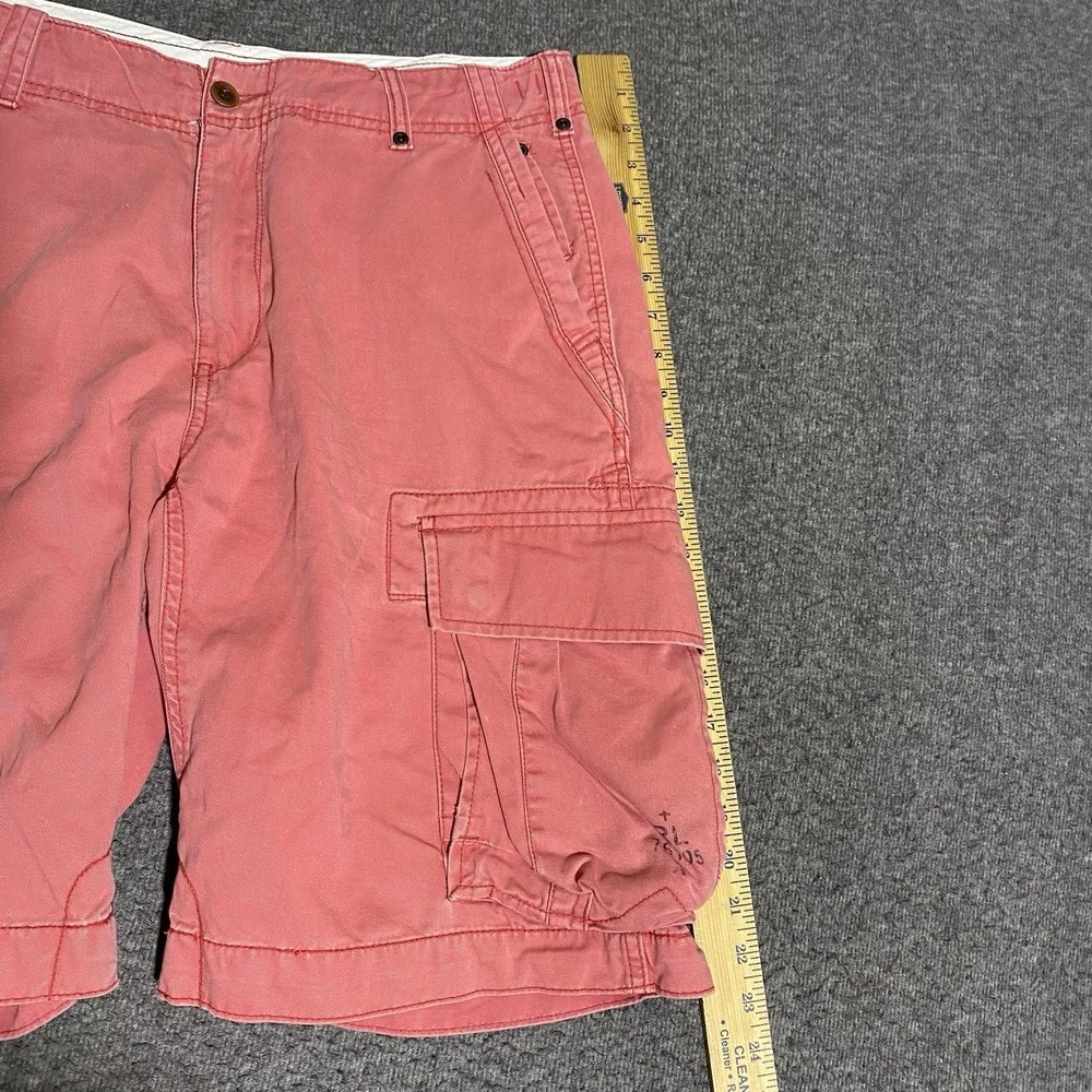 Polo Ralph Lauren Cargo Shorts Men 33 Salmon Pink Cotton Utility Preppy Stencil